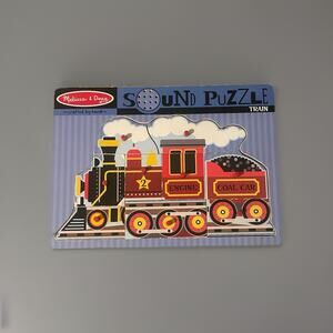 MELISSA & DOUG WOODEN TRAIN SOUND PUZZLE